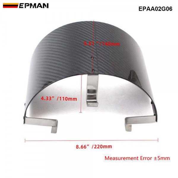 EPMAN 10PCS/LOT Air Intake Filter Heat Shield Cover 2.5"-5" Neck General Stainless Steel EPAA02G06-10T