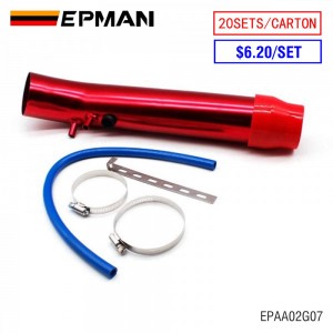 EPMAN 20SETS/CARTON Universal 3" 76mm Aluminum car Air Intake Pipe Kit 3 Inch Racing Car Cold Air Intake Aluminum Pipe Air filter Induction Pipe EPAA02G07-20T