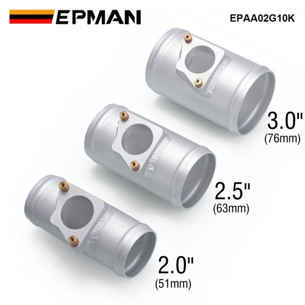 EPMAN 2"/2.5"/3" MAF Aluminum Air Flow Sensor Adapter For Toyota For Mazda For Subaru Air Intaker MAF Adapter Flange Base EPAA02G10K