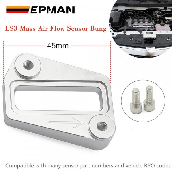 EPMAN For LS3 MAF Mass Air Flow Sensor Bung LS Billet Boss Mount Weld Flange EPAA09G08K