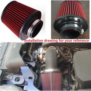 20PCS/CARTON Universal Cold Air Intake/Air Filter 76mm TK-14084-2