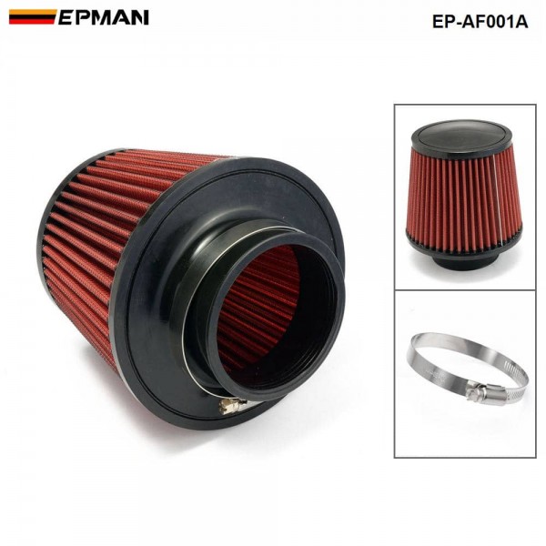 EPMAN Air Intake Filter 3" 76mm Height High Flow Cone Cold Air Intake Performance For Cherokee 84-05 EP-AF001A
