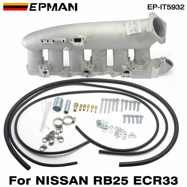 EPMAN Air Intake Manifold Cast Aluminum For Nissan RB25 ECR33 (Sandblasting Manifold ) EP-IT5932