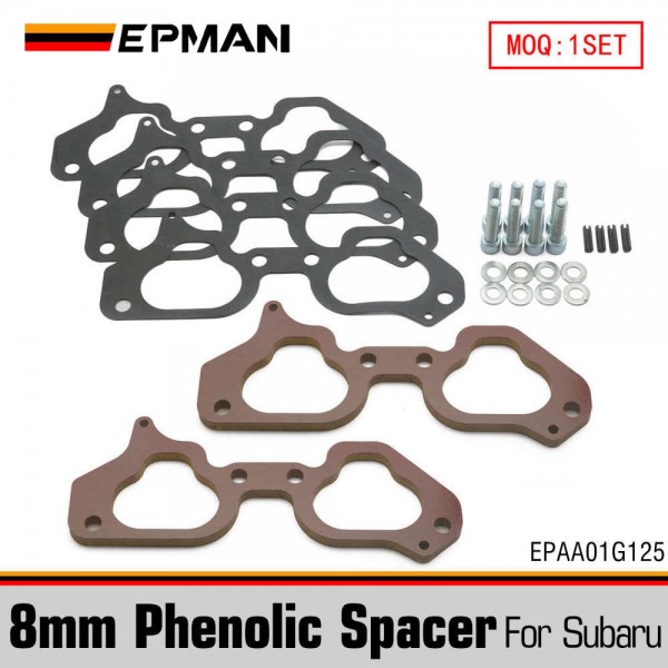 EPMAN 8mm Phenolic Spacer Kit For Subaru WRX STI FXT LGT 04-12 Intake Manifold Air Intake Accessories EPAA01G125