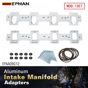 EPMAN Billet LS1 Cathedral Port Cylinder Head to LS3 LSA ZL1 CTS-V Supercharger Adapters Rectangle Intake Manifold Adapter LSX EPAA09G12