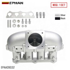 EPMAN Centerfeed Intake Manifold - Cast Aluminum + CNC, 90mm Opening, Silver or Black, FOR K20/K24 & K-Swap EPAA09G32