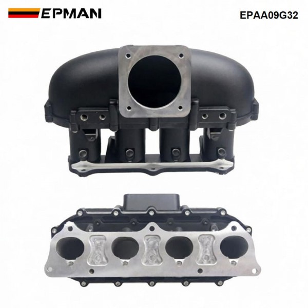 EPMAN Centerfeed Intake Manifold - Cast Aluminum + CNC, 90mm Opening, Silver or Black, FOR K20/K24 & K-Swap EPAA09G32