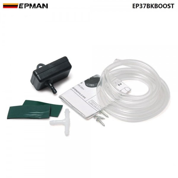 EPMAN 37mm Compact Micro Digital Smoked Boost Bar Gauge Universal 3-4-6-8 Cylinder Engines Black Car Boost Meter EP37BKBOOST