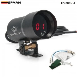 EPMAN 37mm Micro Digital Oil Temperature Gauge Auto Car meter  Black EP37BKOLT