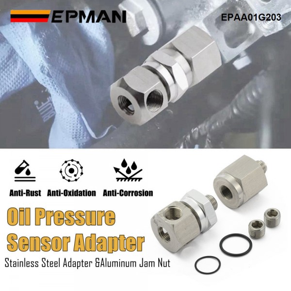 EPMAN Oil Pressure Sending Unit Relocation Adapter With Dual 1/8" NPT Ports EPAA01G203 EPMAN Oil Pressure Sending Unit Relocation Adapter With Dual 1/8" NPT Ports EPAA01G203