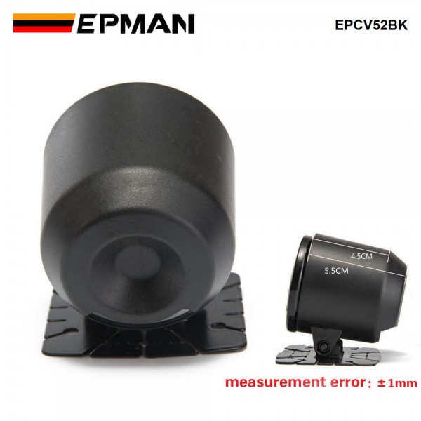 EPMAN -Gauge Pod 52mm Universal Gauge Cup Car Mount Holder Plastic Single Auto Car Meter Pods Dash Pod Mount Bracket EPCV52BK