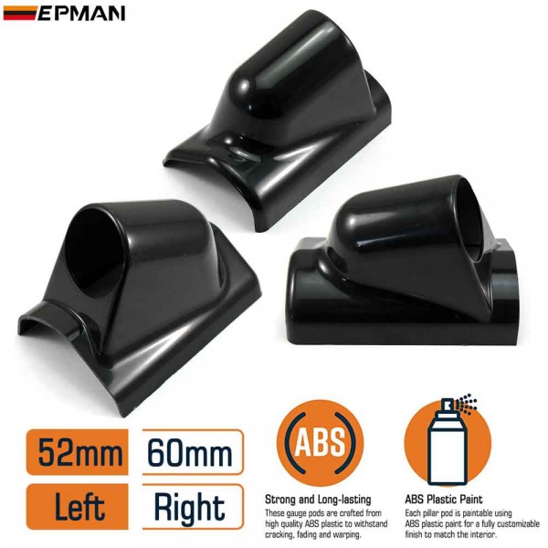 TANSKY 1 Carton 52mm 60mm Universal 1 2 3 Hole Left Right Hand Auto Dual Holes A-Pillar Holes Gauge Holder Pod Modified Instrument Black/Black Carbon TANSKY 1 Carton 52mm 60mm Universal 1 2 3 Hole Left Right Hand Auto Dual Holes A-Pillar Holes Gauge Holder Pod Modified Instrument Black/Black Carbon