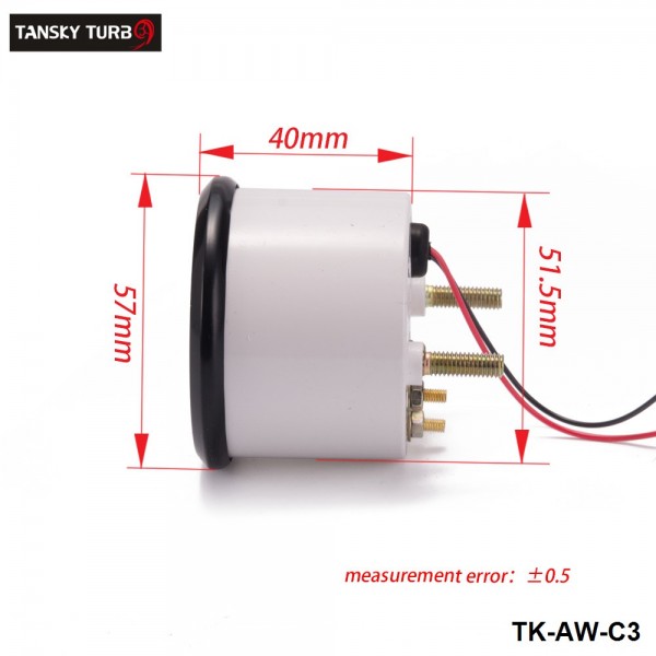 TANSKY - 52mm 3in1 kit Oil Temp Gauge Water Temp Gauge Temperature Oil Pressure Gauge TK-AW-C3B