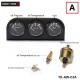 TANSKY - 52mm 3in1 kit Oil Temp Gauge Water Temp Gauge Temperature Oil Pressure Gauge TK-AW-C3A