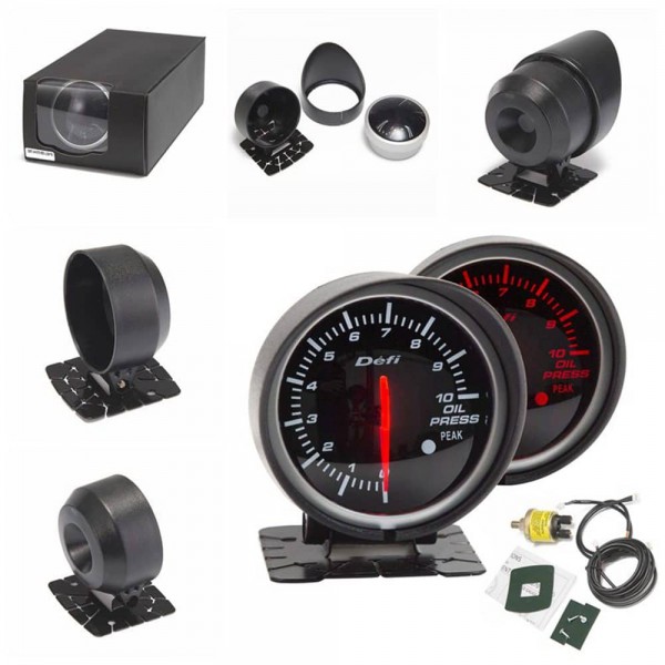 BF 60mm LED Oil Pressure Gauge High Quality Auto Car Motor Gauge with Red & White Light TK-BF60003-OILP