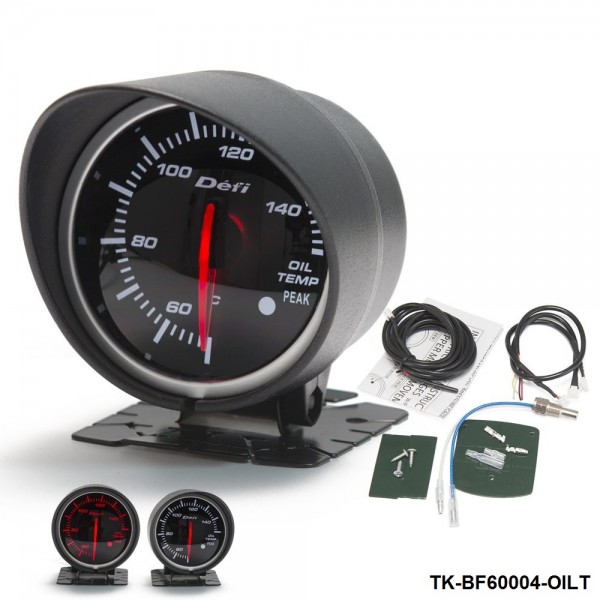 BF 60mm LED Oil Temp Gauge High Quality Auto Car Motor Gauge with Red & White Light TK-BF60004-OILT