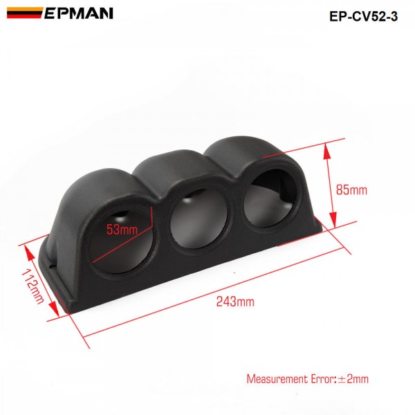 EPMAN 1 2 3 Holes Auto Meter Pod Single Twin Triple Car Gauge Panel 52mm Holder Cover