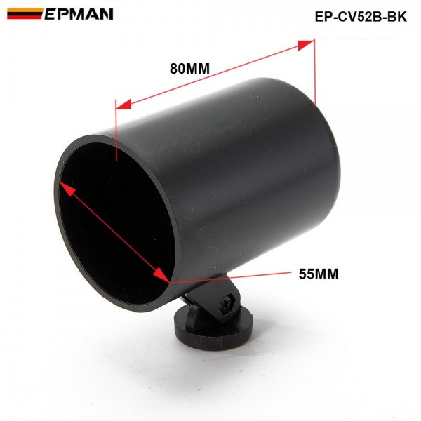 EPMAN 1 ONE Gauge Single Gauge Panel Pod 52mm Auto meter Holder Cover EP-CV52B-BK