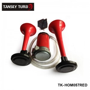 Tansky - 12V RED* TWIN TONE AIR HORNS KIT FOR CAR,BOAT,VAN,TRUCK LOUD HORN/TRUMPET SET TK-HOM057RED