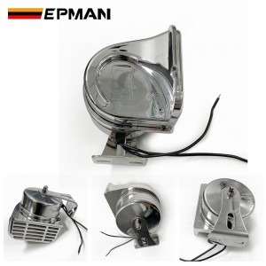 EPMAN Stainless Steel Single Compact Electric Snail Horn For Cars, SUV, Pick-up, Buses, Motorcycles above 50 cc, Marine Official Vehicles High Pitch / Low Pitch 24V