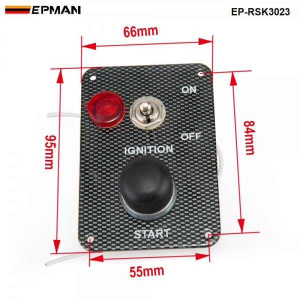 Racing Switch Kit Car Electronics Switch Panels-Flip-up Start Ignition Accessory EP-RSK3023