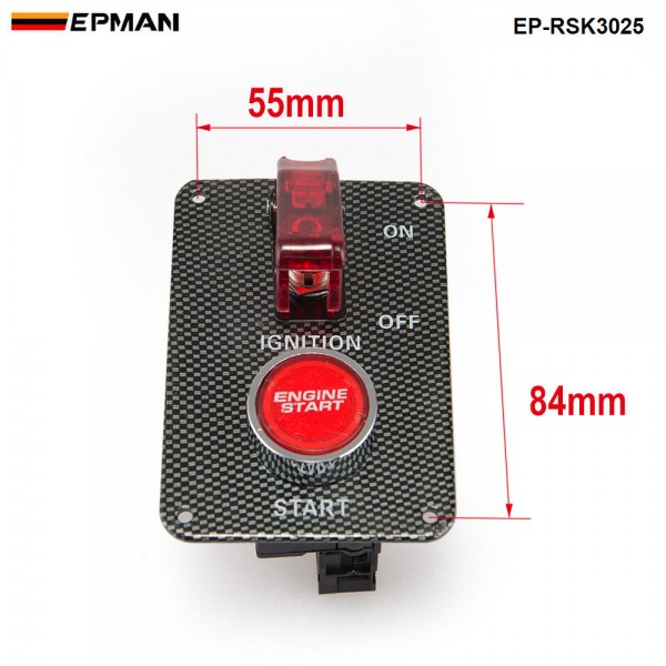 Racing Switch Kit Car Electronicl/Switch Panels-Flip-up Start/Ignition/Accessory EP-RSK3025
