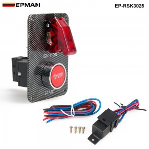 Racing Switch Kit Car Electronicl/Switch Panels-Flip-up Start/Ignition/Accessory EP-RSK3025