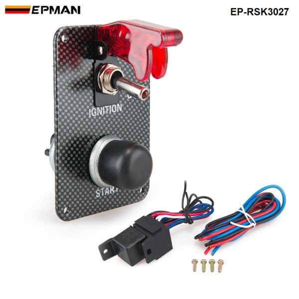 Racing Switch Kit Car Electronicl/Switch Panels-Flip-up Start/Ignition/Accessory EP-RSK3027