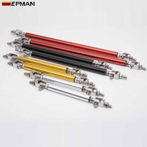 EPMAN 1 Pair Universal Adjustable 75mm 100mm 150mm 200mm Front Bumper Lip Splitter Diffuser Support Strut Rod Tie Bars