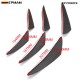 EPMAN 6PCS/Set Car Carbon Fiber Front Bumper Splitter Fins Body Spoiler Canards Valance Chin EP-FD003F6