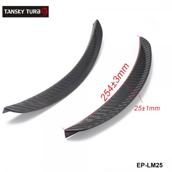 TANSKY -1 Pair 10" Carbon Texture Diffuser Fender Flares Lip fit on SUV, Truck, Car round Wheel fender wall EP-LM25
