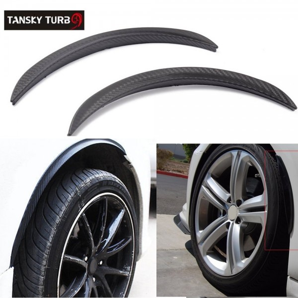 TANSKY -1 Pair 13" Carbon Texture Diffuser Fender Flares Lip For Chevy Wheel Wall Panel EP-LM33 TANSKY -1 Pair 13" Carbon Texture Diffuser Fender Flares Lip For Chevy Wheel Wall Panel EP-LM33