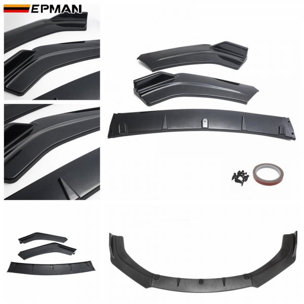 EPMAN - 10SETS/CARTON 3PCS Auto Front Bumper Chin Lip Spoiler Body Kit For Honda Civic Sedan 16-18 EP-QCHD1618-10T