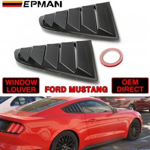 EPMAN 2PCS/SET Rear Side Window Quarter 1/4 Scoop Louver Cover For Ford Mustang 2015-2018 GT EP-TFB15FD
