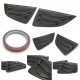 EPMAN 20SETS/CARTON For Honda Fit 15-18 Hatchback Rear Quarter Window Louvers Spoiler Panel Decoration Bonnet Vent Sticker EP-TFBFIT15-20T