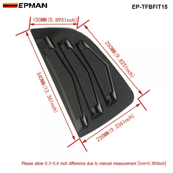 EPMAN 20SETS/CARTON For Honda Fit 15-18 Hatchback Rear Quarter Window Louvers Spoiler Panel Decoration Bonnet Vent Sticker EP-TFBFIT15-20T EPMAN 20SETS/CARTON For Honda Fit 15-18 Hatchback Rear Quarter Window Louvers Spoiler Panel Decoration Bonnet Vent Sticker EP-TFBFIT15-20T