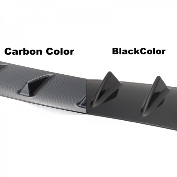 EPMAN - 20PCS/LOT Shark Fin 7 Wing Lip Diffuser 33" x6" Rear Bumper Chassis ABS Universal Black/Carbon Color EP-ZLB01C85-20T 