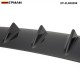 EPMAN - 20PCS/LOT Shark Fin 5 Wing Lip Diffuser 23" x 6" Rear Bumper Chassis Black/Carbon Color ABS Universal EP-ZLB02Z58-20T