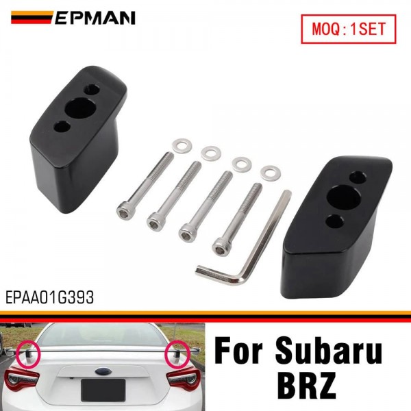 EPMAN Wing Riser Kit For 2017-2020 Subaru BRZ | Billet 6061 Aluminum Rear Spoiler Risers | Aggressive OEM Wing Lift EPAA01G393