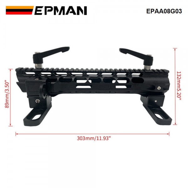 EPMAN 10SETS/CARTON Aluminum Flagpole Holder Antenna & Flag Mount Bracket for Jeep Wrangler JK JKU JL JL EPAA08G03-10T 