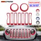 EPMAN 10SETS/CARTON For 2018-2022 Jeep Wrangler JL Mesh Grille Grill Insert+Headlight Turn Light Cover Trim 2018 2019 2020 2021 JL JLU for Jeep Gladiator JT EPAA08G11-10T EPMAN 10SETS/CARTON For 2018-2022 Jeep Wrangler JL Mesh Grille Grill Insert+Headlight Turn Light Cover Trim 2018 2019 2020 2021 JL JLU for Jeep Gladiator JT EPAA08G11-10T
