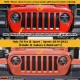 EPMAN 10SETS/CARTON For 2018-2022 Jeep Wrangler JL Mesh Grille Grill Insert+Headlight Turn Light Cover Trim 2018 2019 2020 2021 JL JLU for Jeep Gladiator JT EPAA08G11-10T