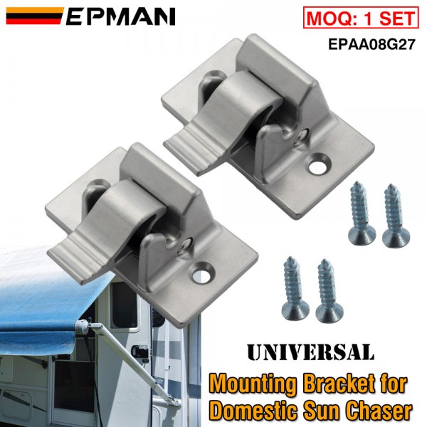 EPMAN 2PCS/SET Mounting Bracket for Domestic Sun Chaser Bottom Bracket Assembly Awning Arm Replacement for RV Camper Trailer EPAA08G27 EPMAN 2PCS/SET Mounting Bracket for Domestic Sun Chaser Bottom Bracket Assembly Awning Arm Replacement for RV Camper Trailer EPAA08G27