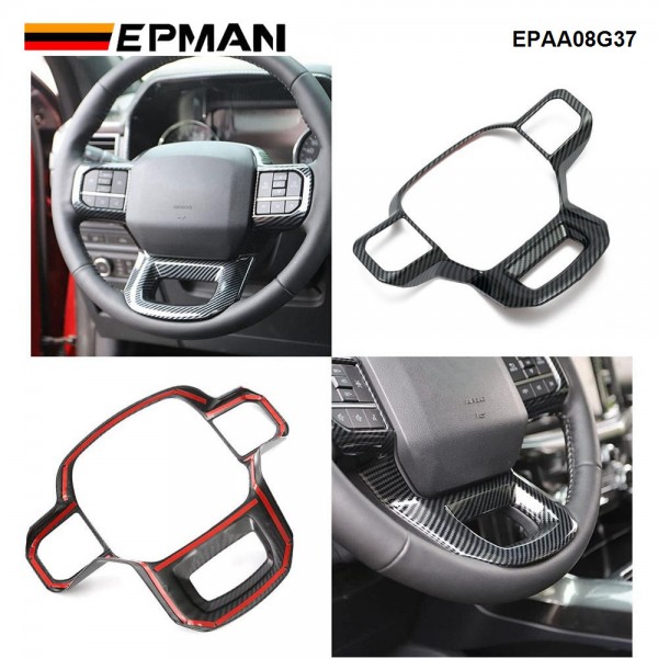 EPMAN 20SETS/CARTON Carbon Fiber Outlook Steering Wheel Interior Cover Trim Accessories For Ford F150 2021+ For 2023 F250 F350 Super Duty For Expedition 2022+ EPAA08G37-20T EPMAN 20SETS/CARTON Carbon Fiber Outlook Steering Wheel Interior Cover Trim Accessories For Ford F150 2021+ For 2023 F250 F350 Super Duty For Expedition 2022+ EPAA08G37-20T