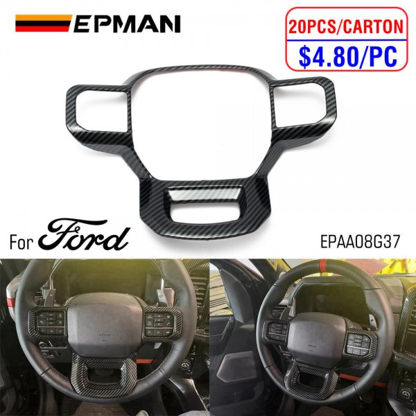 EPMAN 20SETS/CARTON Carbon Fiber Outlook Steering Wheel Interior Cover Trim Accessories For Ford F150 2021+ For 2023 F250 F350 Super Duty For Expedition 2022+ EPAA08G37-20T EPMAN 20SETS/CARTON Carbon Fiber Outlook Steering Wheel Interior Cover Trim Accessories For Ford F150 2021+ For 2023 F250 F350 Super Duty For Expedition 2022+ EPAA08G37-20T