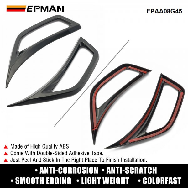 EPMAN 50SETS/CARTON 2PCS Side Fender Vent Decal Trim Cover For Jeep Wrangler JL JLU Gladiator JT 2018-2024 Exterior Accessories EPAA08G45-50T EPMAN 50SETS/CARTON 2PCS Side Fender Vent Decal Trim Cover For Jeep Wrangler JL JLU Gladiator JT 2018-2024 Exterior Accessories EPAA08G45-50T