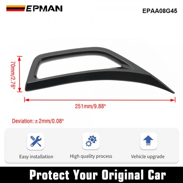 EPMAN 50SETS/CARTON 2PCS Side Fender Vent Decal Trim Cover For Jeep Wrangler JL JLU Gladiator JT 2018-2024 Exterior Accessories EPAA08G45-50T EPMAN 50SETS/CARTON 2PCS Side Fender Vent Decal Trim Cover For Jeep Wrangler JL JLU Gladiator JT 2018-2024 Exterior Accessories EPAA08G45-50T