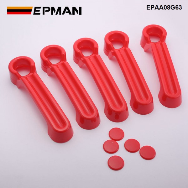 EPMAN 20SETS/CARTON 5PCS/SET Door Handle Cover & Tailgate Handle Cover ABS Exterior Trim Kits For 2007-2018 Jeep Wrangler JK JKU/ 2008-2012 Jeep Liberty / 2007-2011 Dodge Nitro EPAA08G63-20T EPMAN 20SETS/CARTON 5PCS/SET Door Handle Cover & Tailgate Handle Cover ABS Exterior Trim Kits For 2007-2018 Jeep Wrangler JK JKU/ 2008-2012 Jeep Liberty / 2007-2011 Dodge Nitro EPAA08G63-20T