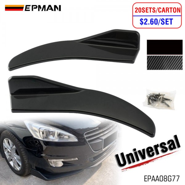 EPMAN 20SETS/CARTON 1 Pair/SET Car Bag Corner Bumper Spoiler Front Rear Lip Anti-Collision Universal Car Side Skirt Anti Collision Rear Corner Accessory EPAA08G77-20T