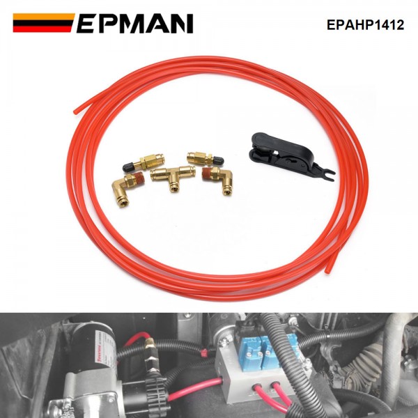 EPMAN Air Line Service Kit for Air Spring Bag Suspension Fitting 1/4 NPT Elbow Fitting 20 Feet Air Line Tubing EPAHP1412 EPMAN Air Line Service Kit for Air Spring Bag Suspension Fitting 1/4 NPT Elbow Fitting 20 Feet Air Line Tubing EPAHP1412